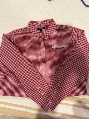 Keller Williams Women's Red Gingham Button-Down Shirt